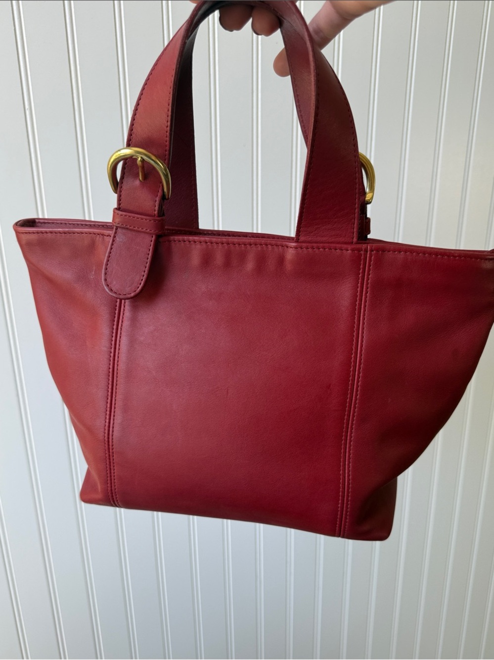 Vintage red leather coach waverly bag - Picture 2 of 7